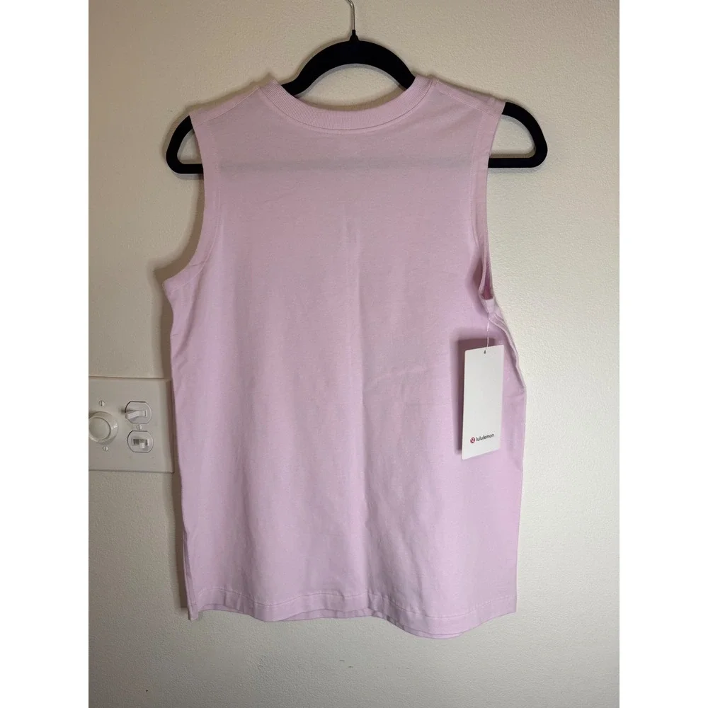 Lululemon All Yours Organic Cotton Tank Pink Organza Oversized Size‎ XS NWT